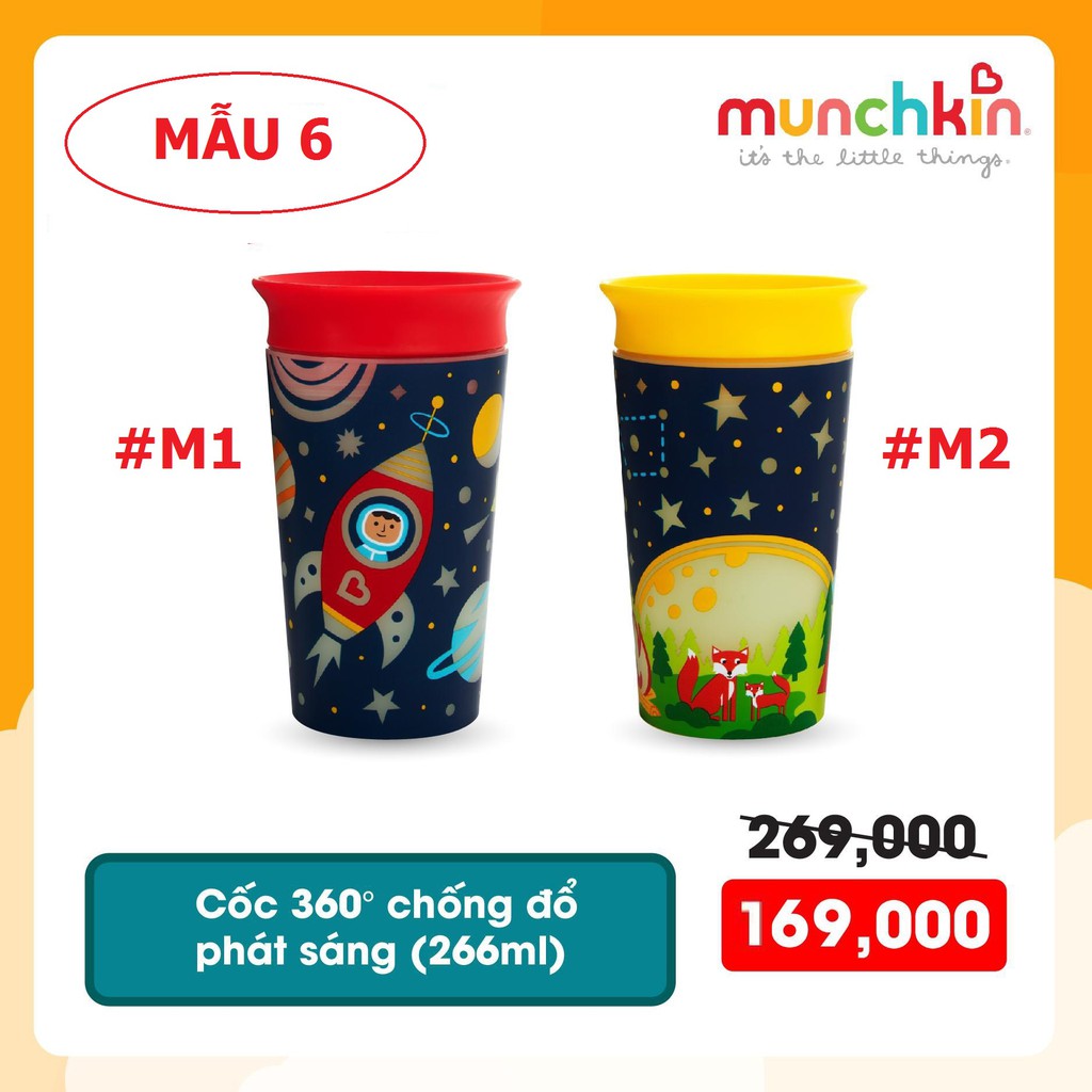 [22 MẪU] Bình Nước Bình Tập Uống Nước Cho Bé Có Tay Cầm Chống Đổ 360 Độ Deco Munchkin Mỹ / Bình Nước Giữ Nhiệt Cho Bé