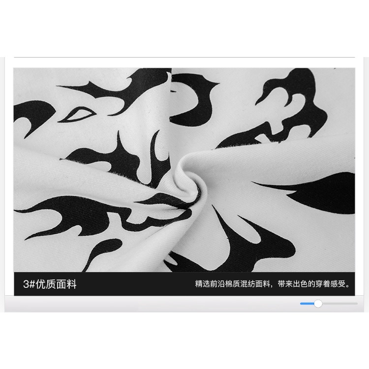 Áo thun Nelly - Heybig : Mẫu HỌA TIẾT NGỌN LỬA ĐEN TRẮNG