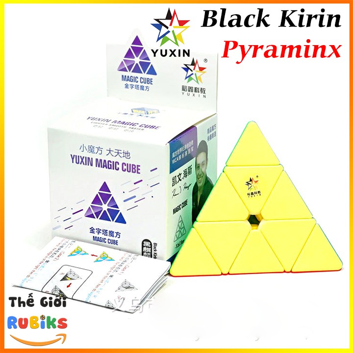 Khối Biến thể Rubik Pyraminx Đồ Chơi Tam Giác Yuxin Black Kirin Pyramid 3x3 Cube