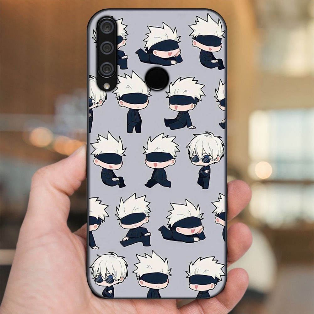 Ốp lưng Huawei Y6P viền đen in hình Satoru Jujutsu Kaisen
