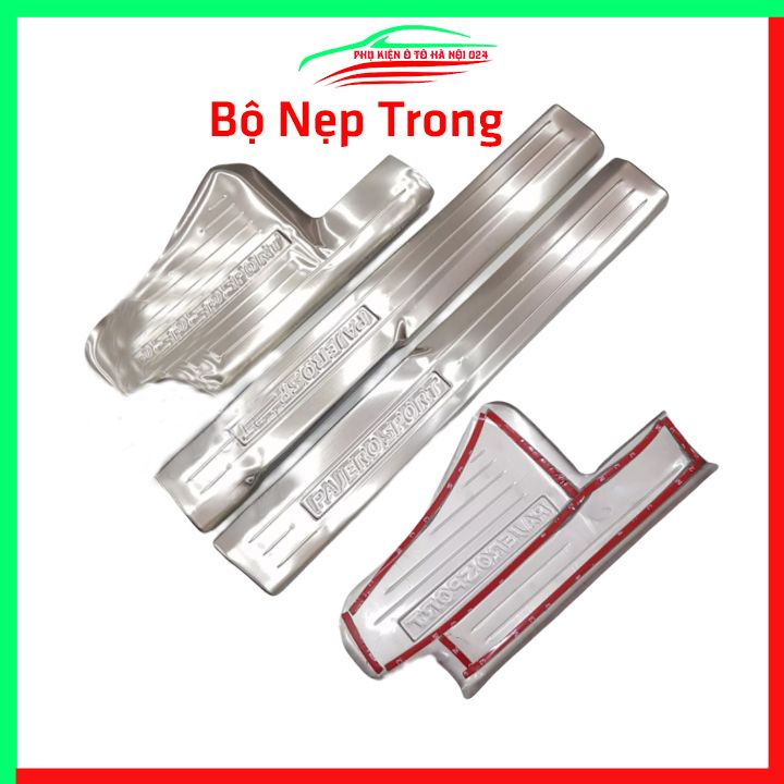 Bộ nẹp bước chân inox ô tô Mitsubishi Pajero chống trầy làm đẹp ô tô