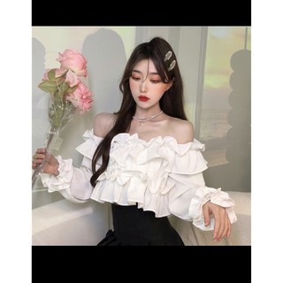𝐋𝐀𝐃𝐄𝐑 𝐒𝐇𝐈𝐑𝐓 - Áo trễ vai siêu xinh