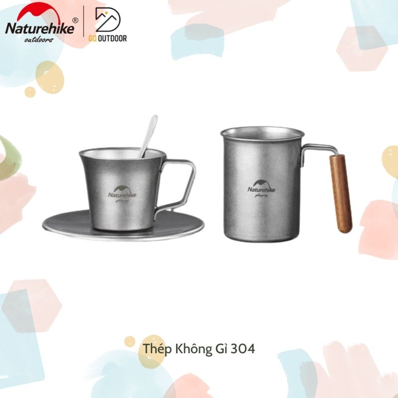 Bộ Cốc Nước Dã Ngoại Naturehike NH21SJ001 Thép Không Gỉ