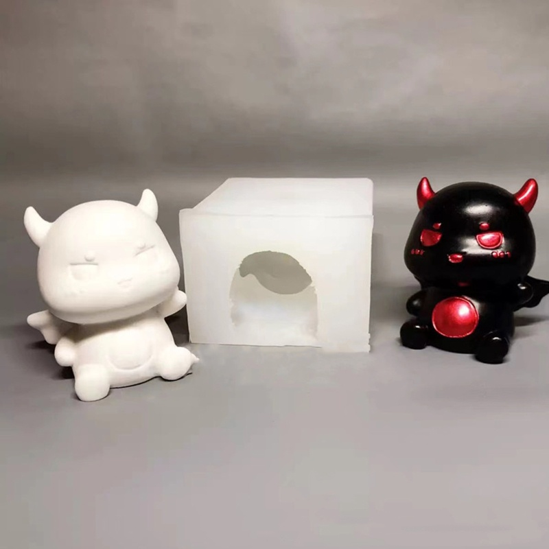 Khuôn Silicon Làm Thủ Công DIY Hình Quỷ 3D Dễ Thương