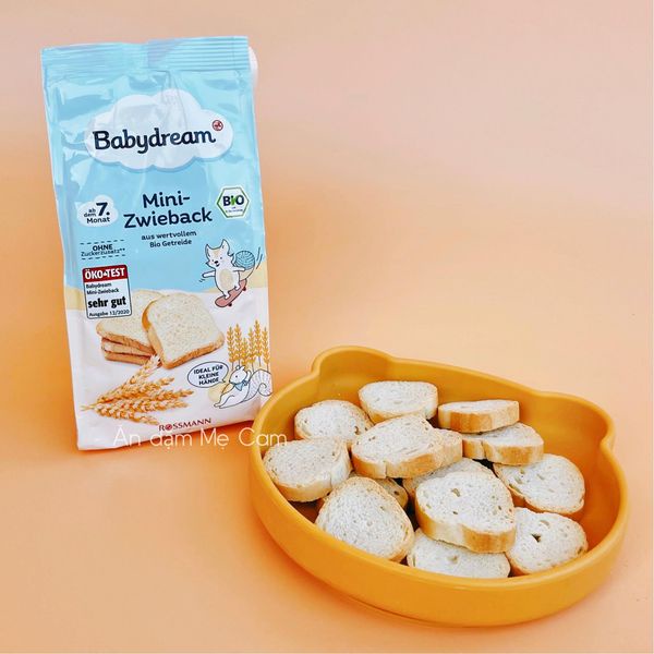 BÁNH MÌ KHÔ HỮU CƠ BABYDREAM dành cho bé từ 7 tháng