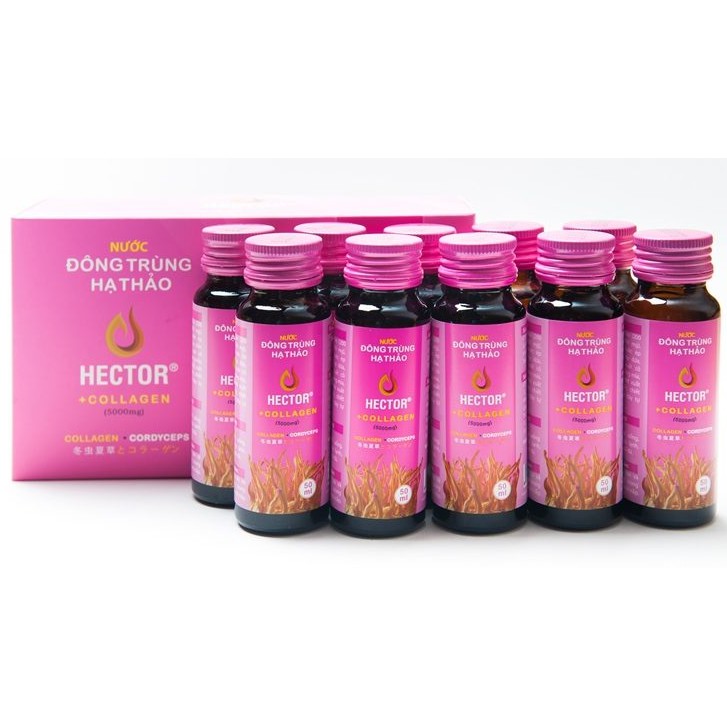 (Tặng nhỏ mắt rohto nhật)Nước uống collagen Hector Đông Trùng Hạ Thảo Hộp 10 Chai | BigBuy360 - bigbuy360.vn