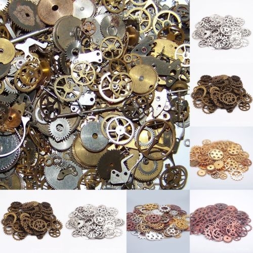 Túi 100g Bánh Răng Đồng Hồ Đeo Tay Phong Cách Steampunk Charms