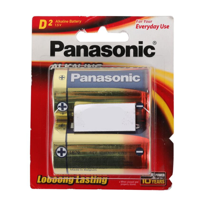 Pin kiềm - Alkaline ĐẠI Panasonic LR20T/2B - Vỉ 2 viên, 12 vỉ, 24 vỉ