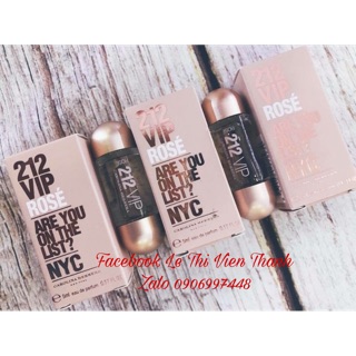 Mini nước hoa 212 Vip Rose Carolina 5ml