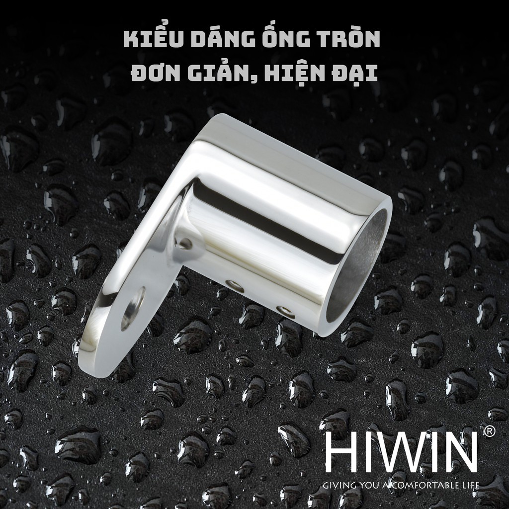 Bát tường lệch inox 304 vách tắm kính cao cấp mặt gương Hiwin SB-610Z