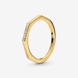 Silver Rose Gold Multifaceted Ring