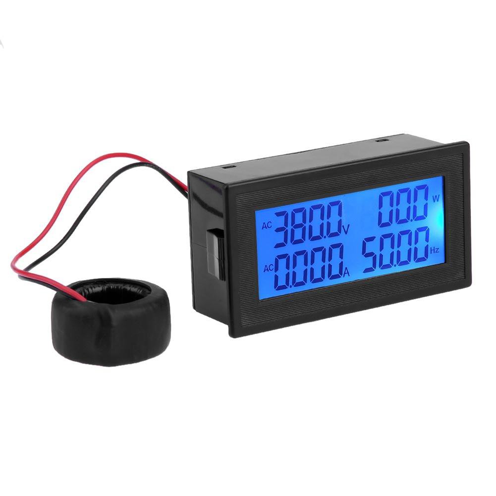 Đồng hồ đo điện áp đa năng 6 trong 1 AC 60-500v / 100A màn hình LCD