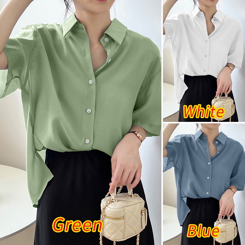 Áo sơ mi Zanzea tay ngắn thời trang dành cho nữ
