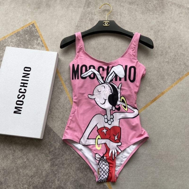đồ bơi nữ bikini hai dây dáng liền hở lưng họa tiết cô gái Moschino MCN | BigBuy360 - bigbuy360.vn
