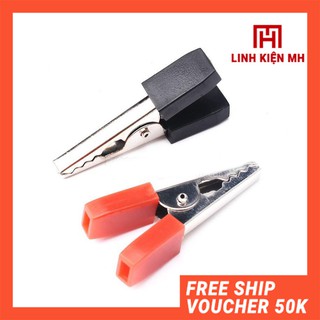 Bộ 2 Kẹp Cá Sấu 35mm - 10A ( Đỏ - Đen)