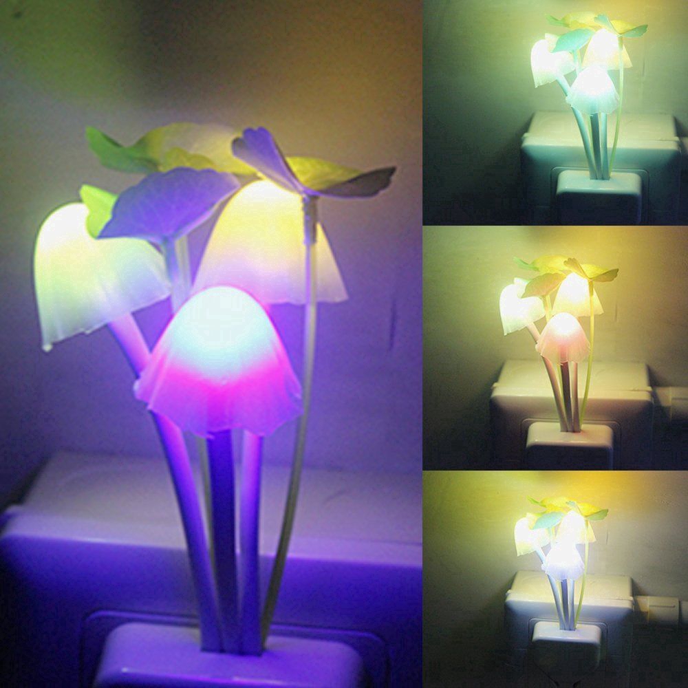 Đèn ngủ LED hình nấm với phích cắm nguồn US