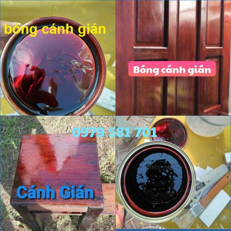 Sơn Cánh Gián Giả Gỗ Lon 400gr ( tặng cọ. sơn trên sắt, gỗ...)