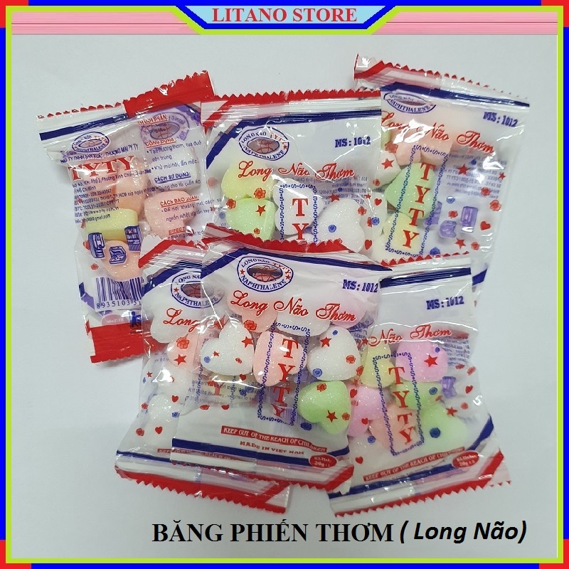 Băng Phiến Long Não Thơm TYTY Dạng Viên Nhiều Màu Đuổi Côn Trùng, Đuổi Chuột, Khử Mùi Nấm Mốc, Mùi Hôi Tủ Lạnh