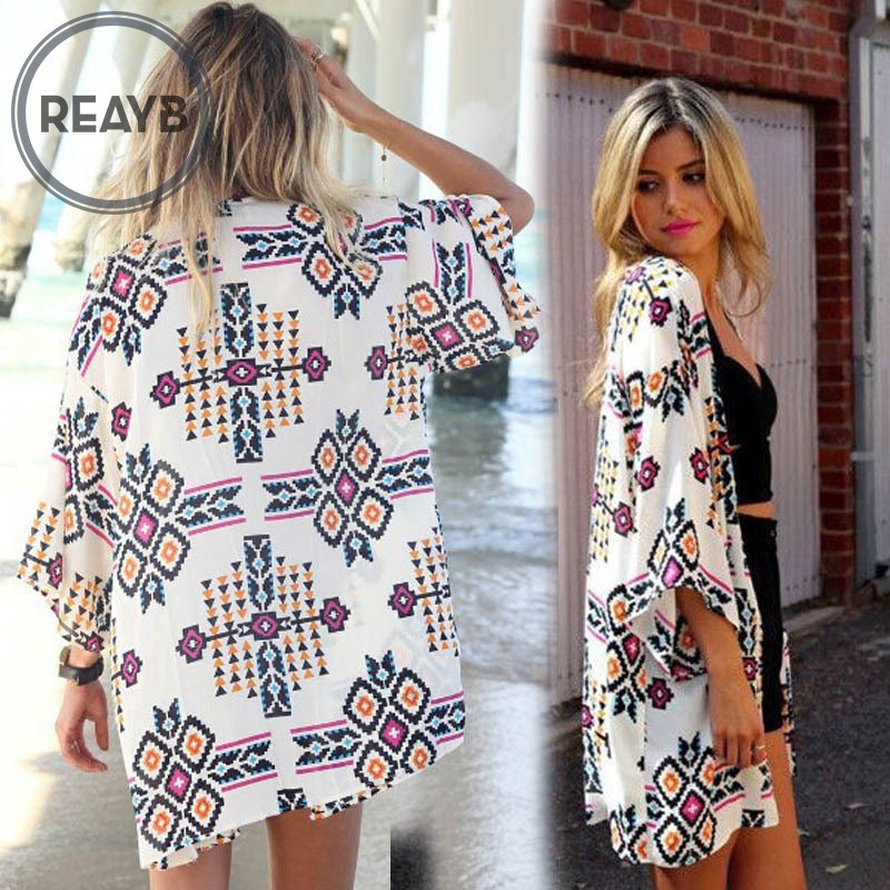 Áo Khoác Cardigan Dáng Rộng Thoáng Khí Phong Cách Boho Thời Trang Đi Biển Mùa Hè Cho Nữ