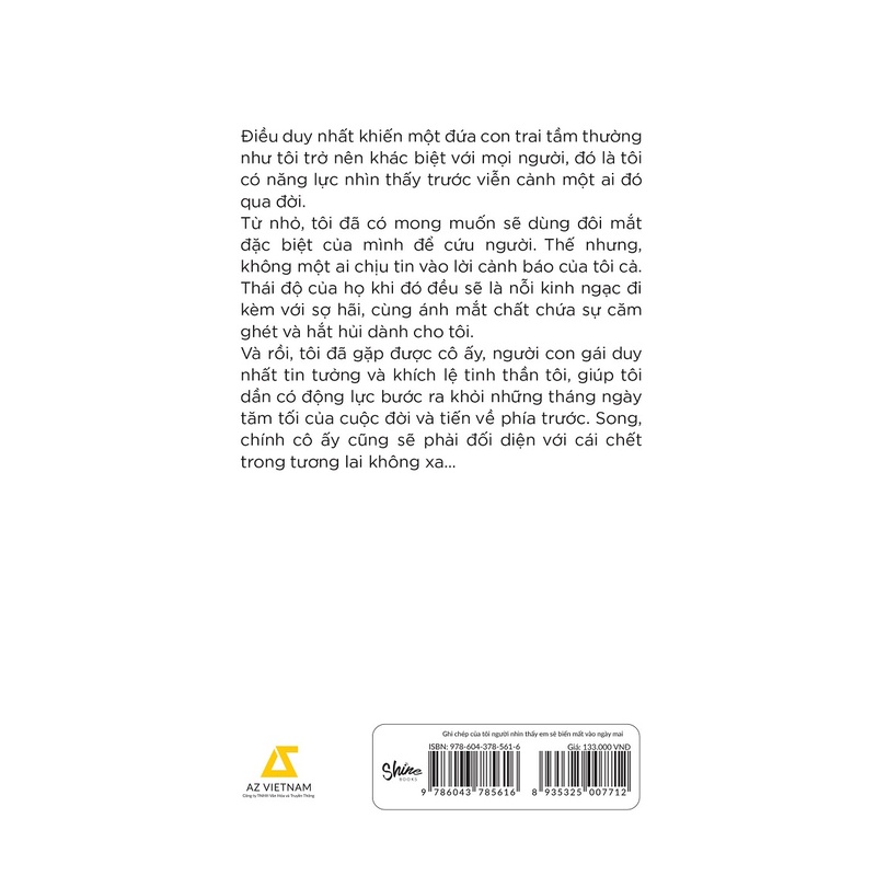 Sách - Ghi Chép Của Tôi Người Nhìn Thấy Em Sẽ Biến Mất Vào Ngày Mai ( Tặng Kèm Bookmark )