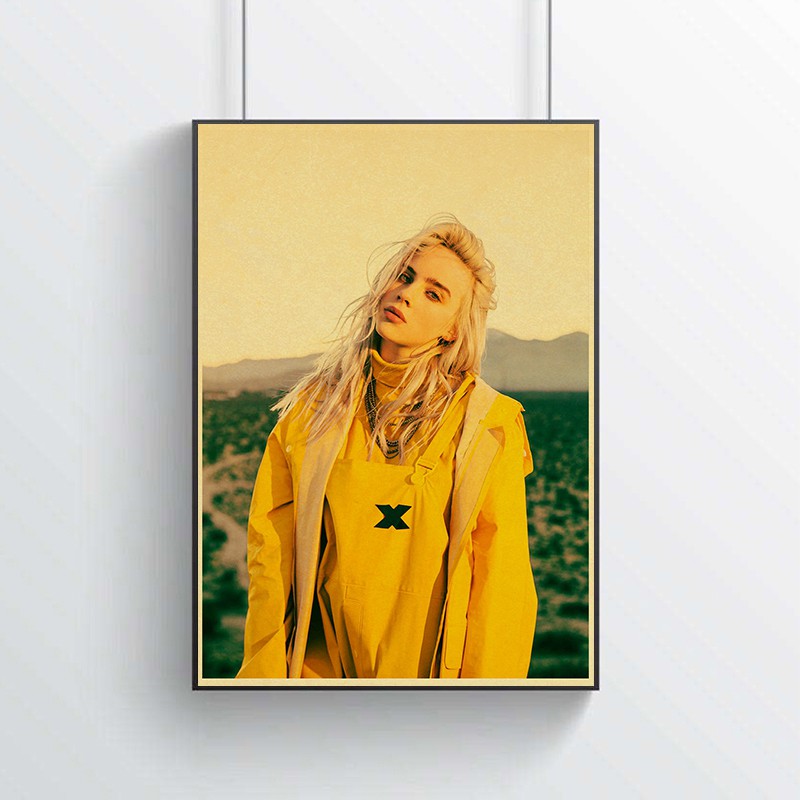 Poster dán tường hình Billie Eilish phong cách cổ điển