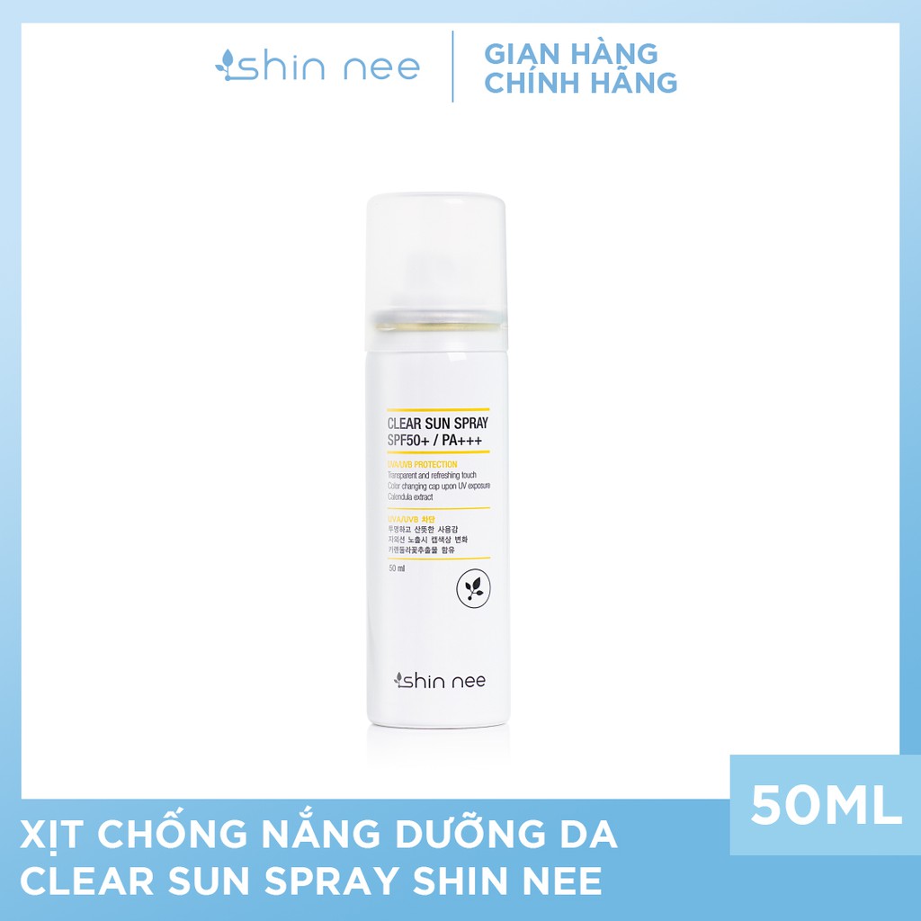 Xịt chống nắng dưỡng da Clear Sun Spray Shin Nee 50ml