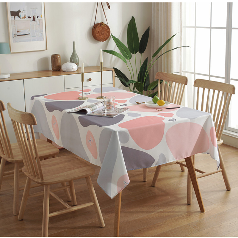 Khăn trải bàn hình chữ nhật họa tiết hình độc đáo chống thấm nước