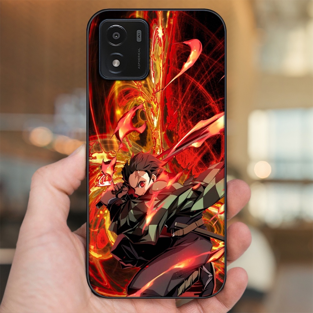 Ốp lưng Vivo Y01 viền đen in hình Tanjiro Kimetsu No Yaiba