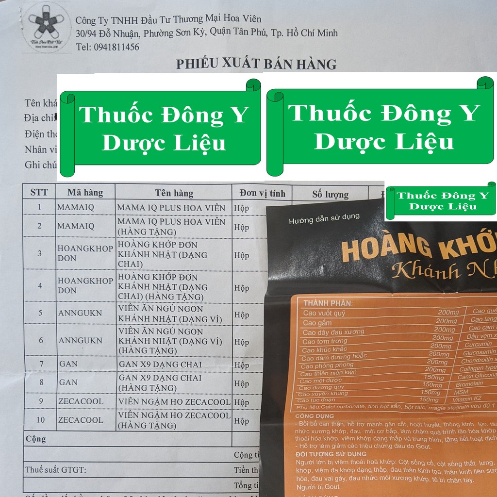 Viên xương khớp ❤️ FreeShip ❤️ hỗ trợ điều trị các bệnh xương khớp, gout, đốt sống - Hoàng Khớp Đơn Khánh Nhật