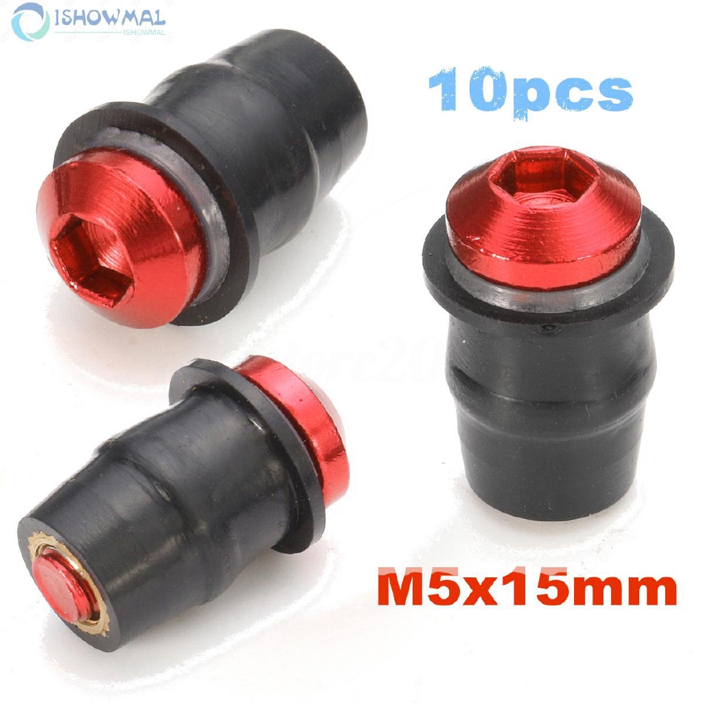 Set 10 bu lông ốc khóa cố định kính chắn gió cho xe máy chuyên dụng chất lượng cao
