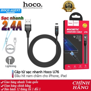 Cáp sạc nhanh Hoco U76 đầu hít nam châm cho IP/máy tính bảng táo dây dài 1.2m-