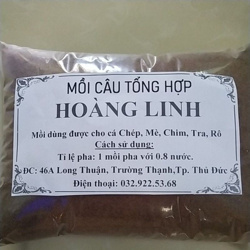 Combo Mồi câu tổng hợp Hoàng Linh+ Bơm 6 lưỡi câu chép, mè