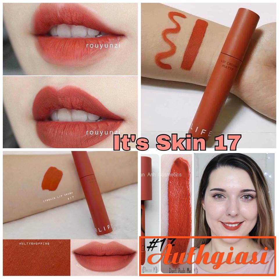 Son kem lì It's Skin Life Color Lip Crush Matte Its Skin 01-18 | Thế Giới Skin Care