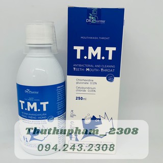 Nước súc miệng súc họng TMT 250ml sử dụng hàng ngày kháng khuẩn răng- miệng- họng