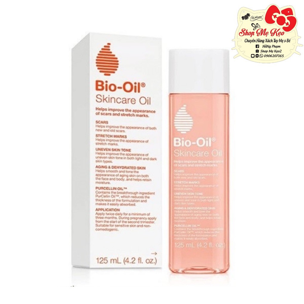 Tinh dầu Bio Oil Nam Phi (60ml + 125ml) giảm rạn da, làm mờ sẹo cho mẹ bầu, mẹ sau sinh và trẻ em