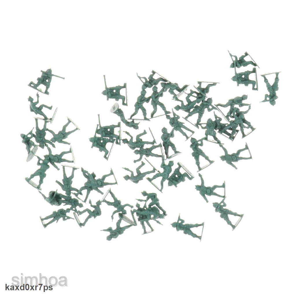 Hàng chính hãng Bộ 100 mô hình lính quân đội 2cm bằng nhựa sống động như thật