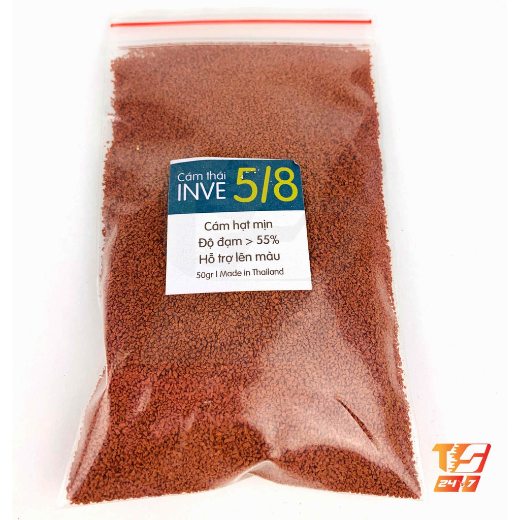 Cám Thái Inve 5/8 50g - Thức Ăn Cá Hạt Vừa Cho Betta, Guppy, Vàng