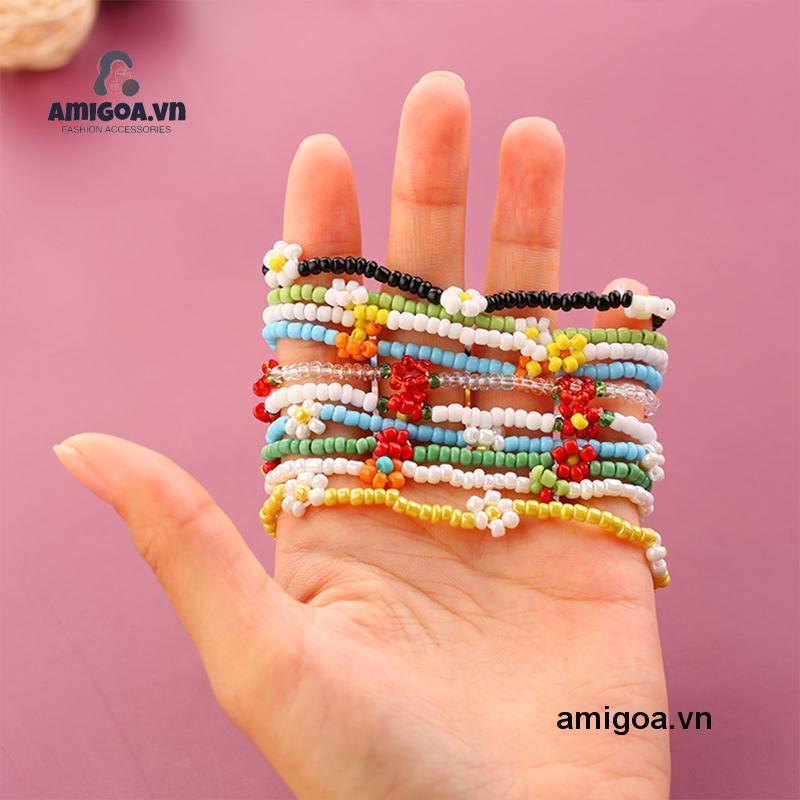 ✨✨Vòng tay hạt cườm hoa cúc hanmade, cherry, cầu vồng, ulzzang pastel vintage