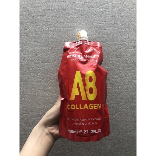 HẤP Ủ XẢ TÓC PHỤC HỒI COLLAGEN A8 600ml CAO CẤP [CAM KẾT HÀNH CHÍNH HÃNG]