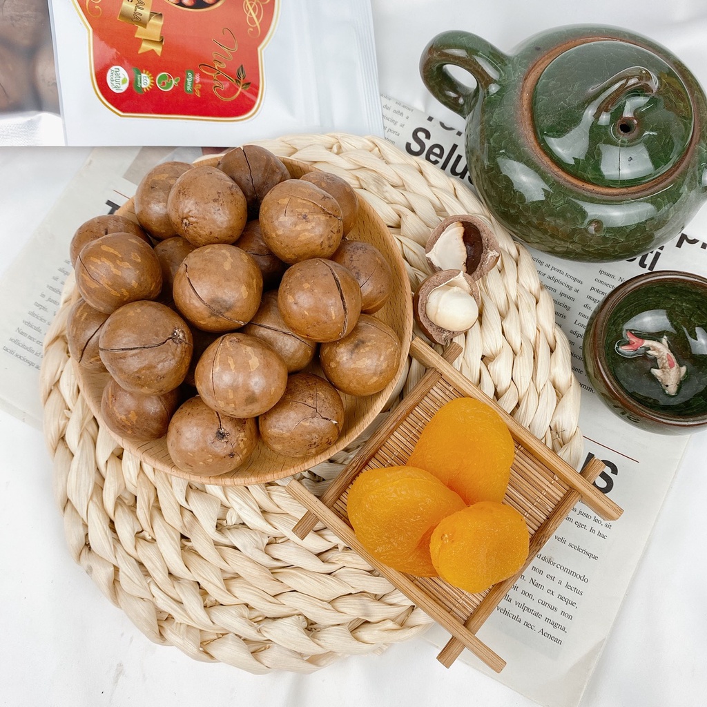 Hạt Macca Nứt Vỏ Nhập Khẩu Úc Nofa, Hũ Và Túi 500g Vỏ Mỏng To Đều, Thơm Ngậy, Tặng Kèm Khui Hạt, 100% Nông Trại Organic