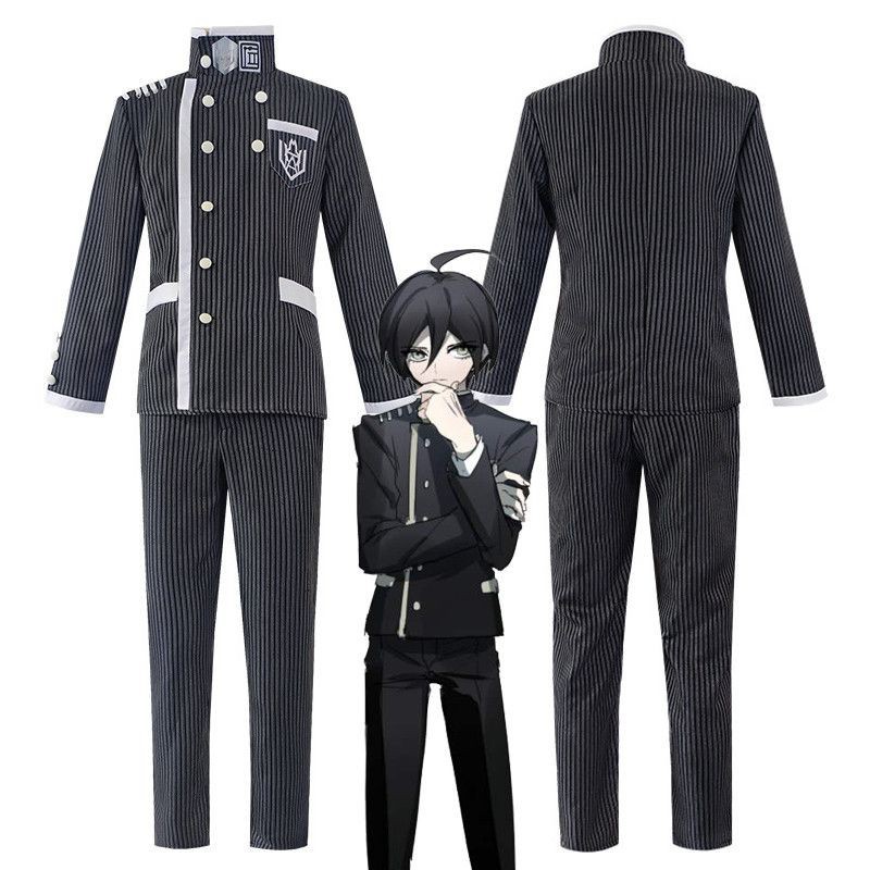 Danganronpa V3 Saihara Shuichi Cosplay Costume Co School Pants Uniform Wig