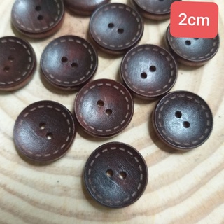 Nút gỗ trang trí, size 1.2cm đến 2cm.(10 nút)