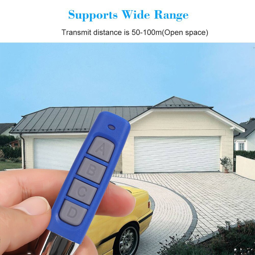 Chìa Khóa Điều Khiển Từ Xa 4 Nút Bấm Tần Số 433MHZ Tự Động Mở Cửa Garage