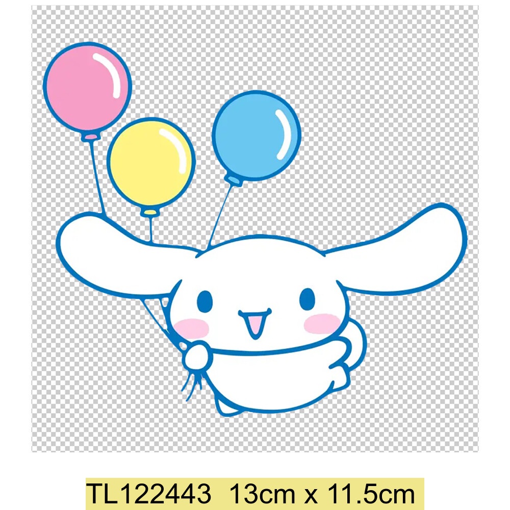 Cinnamoroll Họa Tiết Chuyển Cho Quần Áo Trẻ Em Táo Có Thể Giặt Nhiệt Vinyl Chuyển Sắt Trên Miếng Dán