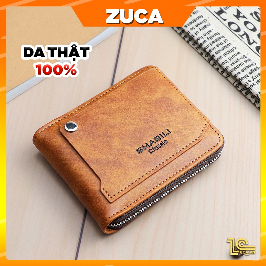Ví da nam dáng ngang da thật 100% Chính Hãng  ZUCA Sang trọng DN02