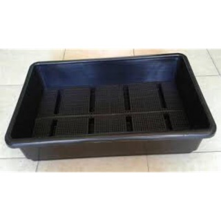 Khay nhựa trồng rau màu đen D=68cm