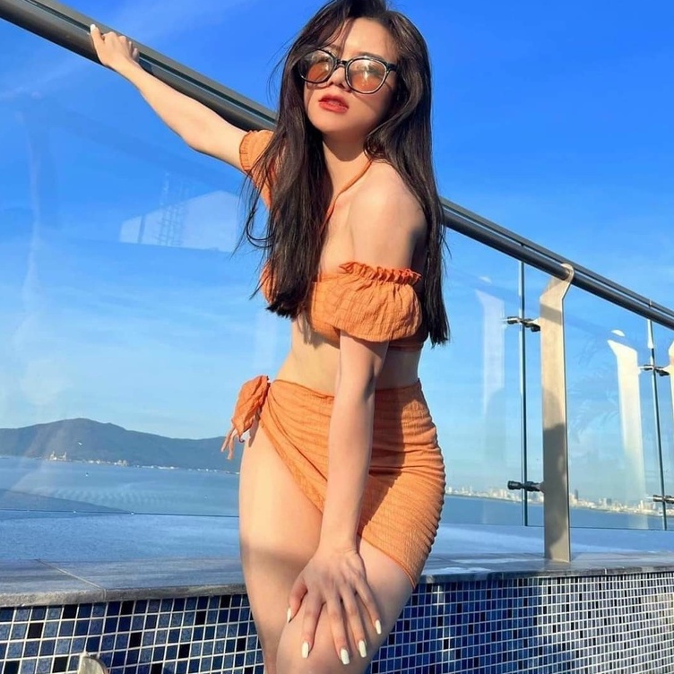 Set đồ bơi nữ 3 món bikini đi biển cổ khoen tròn tay phồng HATI