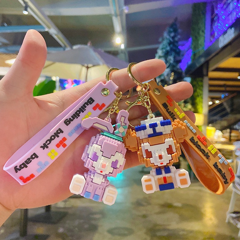 Móc Khóa Xe Hơi/Túi Xách Hình Thỏ Stellalou Dễ Thương Chống Thất Lạc