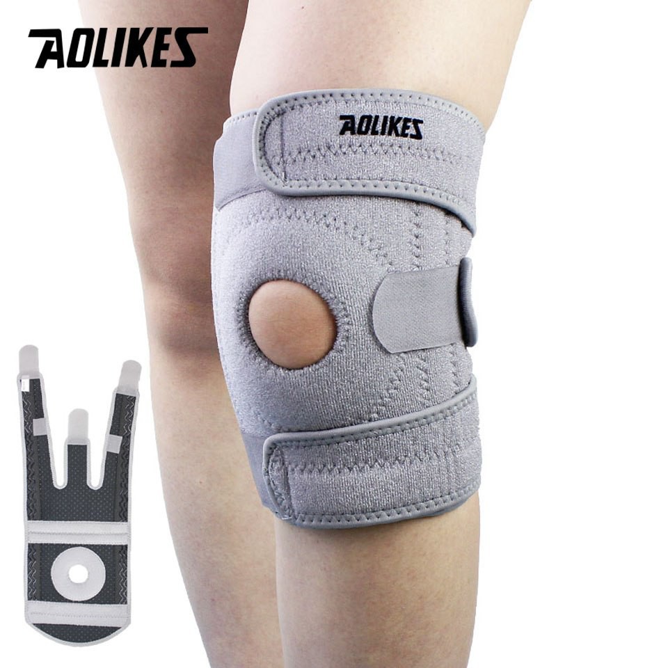 Đai quấn bảo vệ đầu gối thể thao AOLIKES A-7912 thoáng khí tránh xô lệch trệch khớp four spring sport knee support