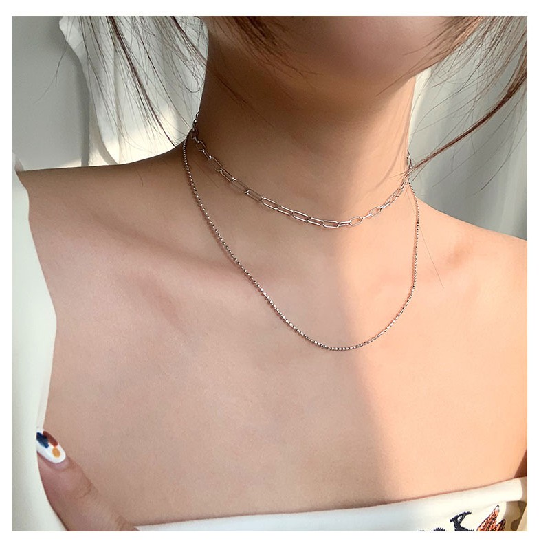 Vòng Cổ Choker Nhiều Lớp Thiết Kế Đơn Giản Hợp Thời Trang